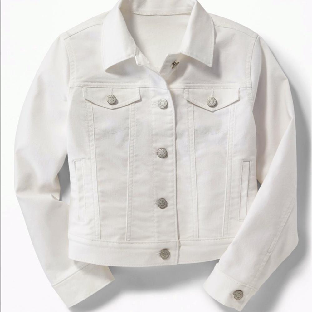 Old Navy White Denim Jean Jacket